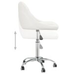 Chaises pivotantes à manger lot de 2 blanc similicuir – Image 7