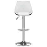 Tabourets de bar lot de 2 blanc et noir similicuir – Image 4