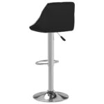 Tabourets de bar lot de 2 blanc et noir similicuir – Image 6