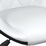 Tabourets de bar lot de 2 blanc et noir similicuir – Image 7