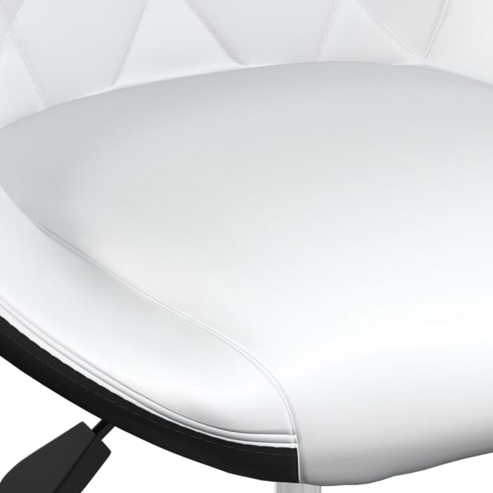 Tabourets de bar lot de 2 blanc et noir similicuir – Image 7