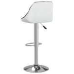 Tabourets de bar lot de 2 noir et blanc similicuir – Image 6
