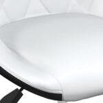 Tabourets de bar lot de 2 noir et blanc similicuir – Image 7
