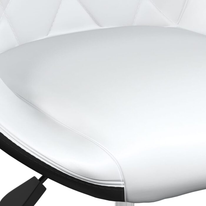 Tabourets de bar lot de 2 noir et blanc similicuir – Image 7