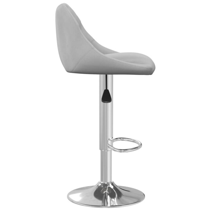 Tabouret de bar Gris clair Velours – Image 2