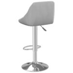Tabouret de bar Gris clair Velours – Image 3
