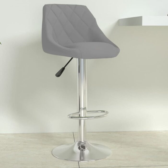 Tabouret de bar Gris clair Velours – Image 1