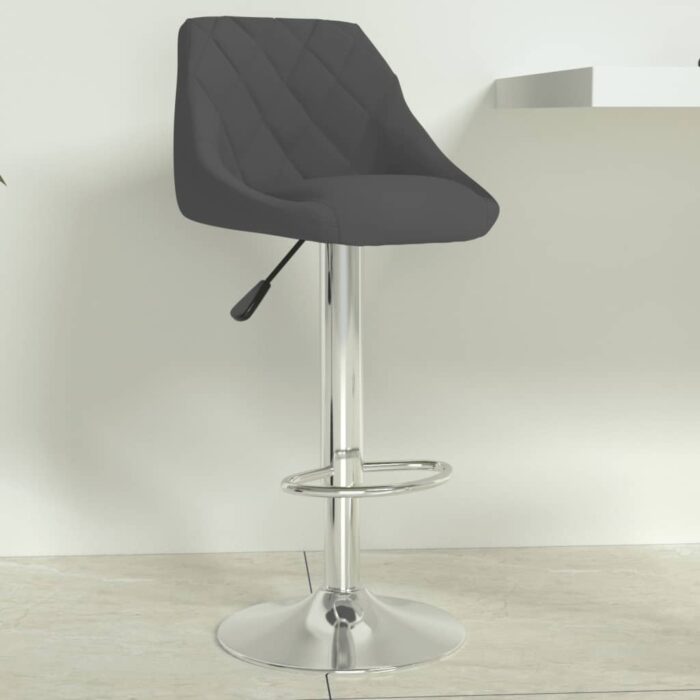 Tabouret de bar Gris foncé Velours – Image 1
