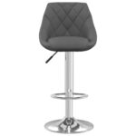 Tabourets de bar lot de 2 gris foncé velours – Image 2