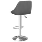 Tabourets de bar lot de 2 gris foncé velours – Image 4