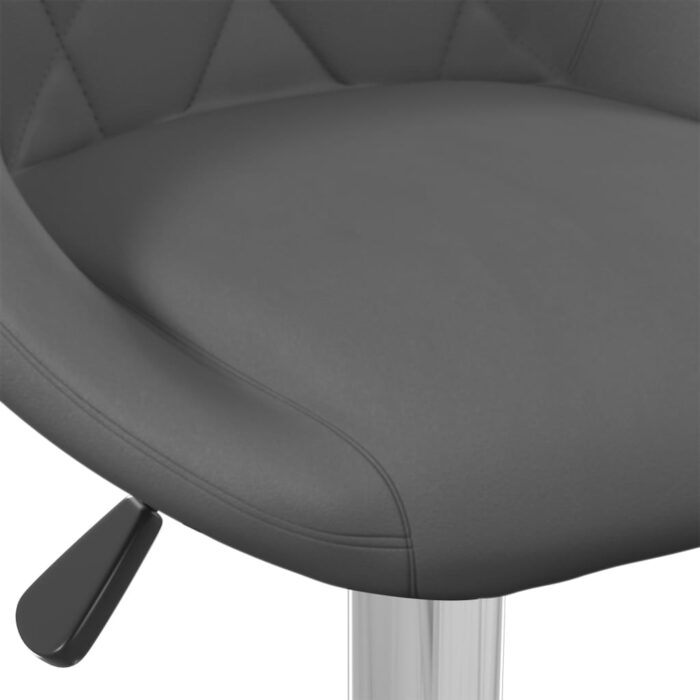 Tabourets de bar lot de 2 gris foncé velours – Image 5
