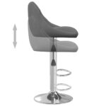 Tabourets de bar lot de 2 gris foncé velours – Image 6