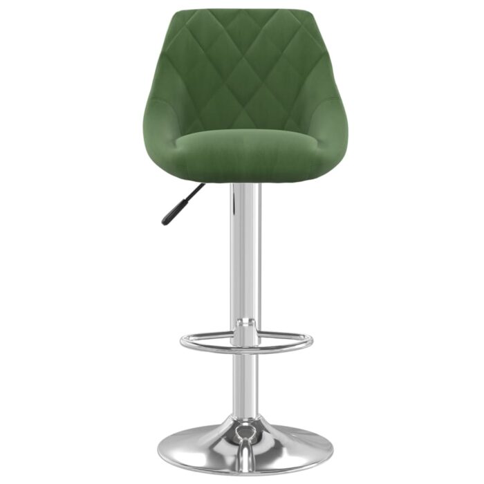 Tabourets de bar lot de 2 vert foncé velours – Image 2