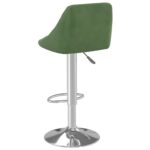 Tabourets de bar lot de 2 vert foncé velours – Image 4