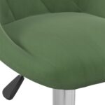Tabourets de bar lot de 2 vert foncé velours – Image 5