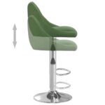 Tabourets de bar lot de 2 vert foncé velours – Image 6