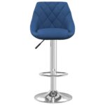 Tabourets de bar lot de 2 bleu velours – Image 2