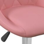 Tabourets de bar lot de 2 rose velours – Image 5