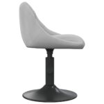 Chaises pivotantes à manger lot de 2 Gris clair Velours – Image 3