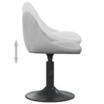 Chaises pivotantes à manger lot de 2 Gris clair Velours – Image 6