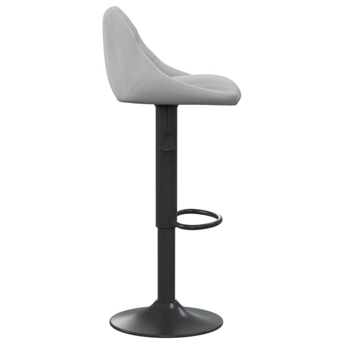 Tabouret de bar Gris clair Velours – Image 2