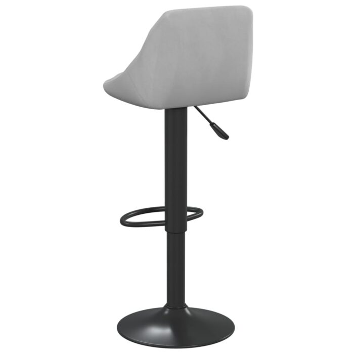 Tabouret de bar Gris clair Velours – Image 3
