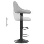 Tabouret de bar Gris clair Velours – Image 5