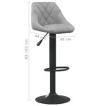 Tabouret de bar Gris clair Velours – Image 6