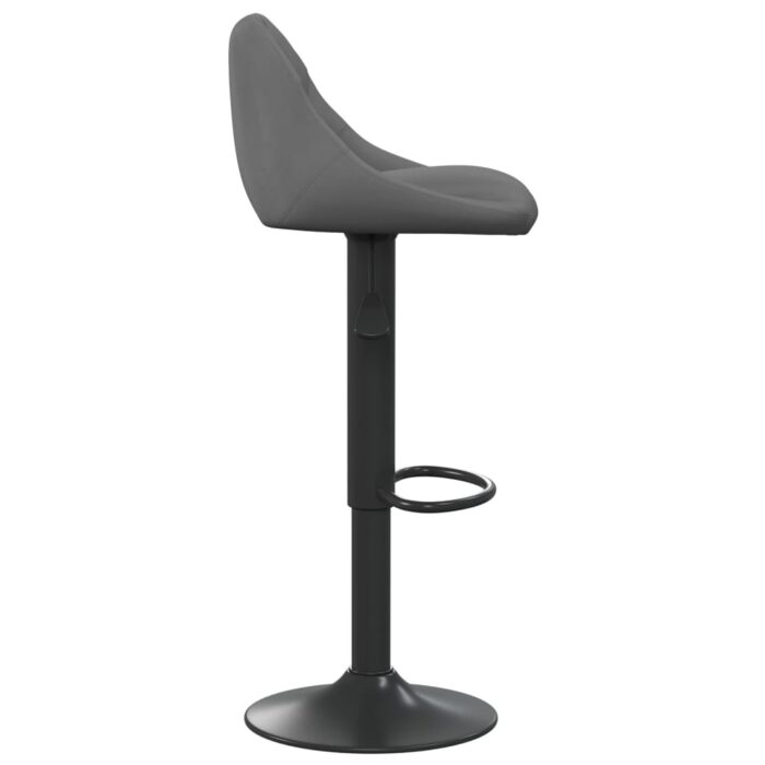 Tabouret de bar Gris foncé Velours – Image 2