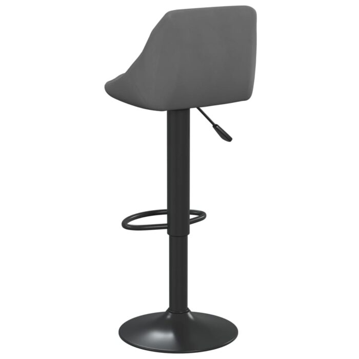 Tabouret de bar Gris foncé Velours – Image 3
