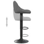 Tabouret de bar Gris foncé Velours – Image 5