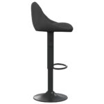 Tabourets de bar lot de 2 noir velours – Image 3