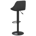 Tabourets de bar lot de 2 noir velours – Image 4