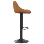 Tabourets de bar lot de 2 marron velours – Image 3