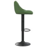Tabourets de bar lot de 2 vert foncé velours – Image 3