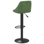 Tabourets de bar lot de 2 vert foncé velours – Image 4