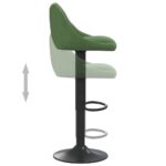 Tabourets de bar lot de 2 vert foncé velours – Image 6