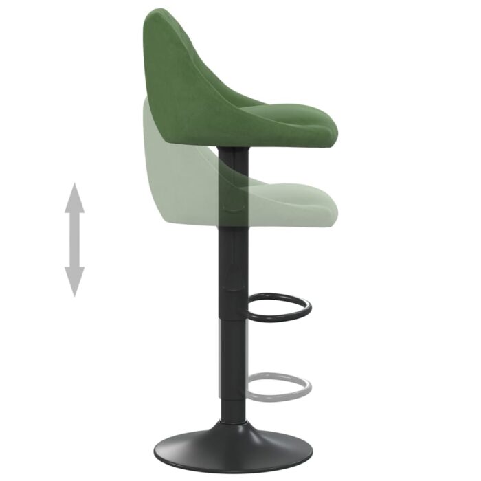 Tabourets de bar lot de 2 vert foncé velours – Image 6