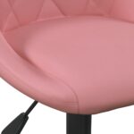 Tabourets de bar lot de 2 rose velours – Image 5