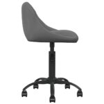 Chaise de salle à manger Gris foncé Velours – Image 2