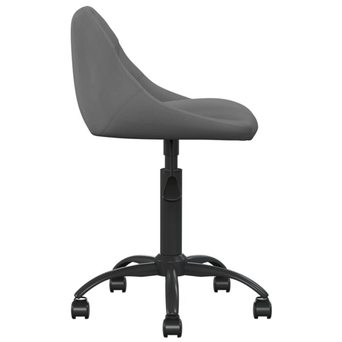 Chaise de salle à manger Gris foncé Velours – Image 2