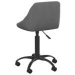 Chaise de salle à manger Gris foncé Velours – Image 3