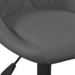 Chaise de salle à manger Gris foncé Velours – Image 4
