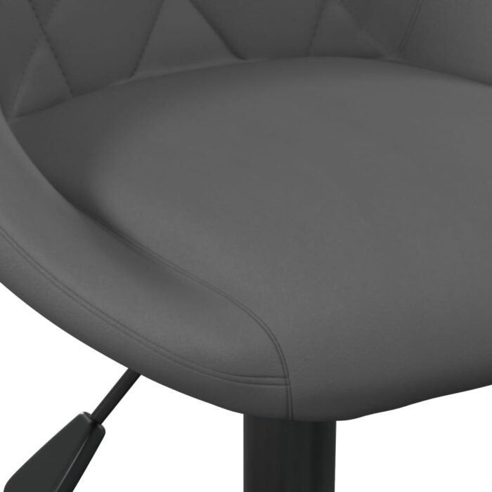 Chaise de salle à manger Gris foncé Velours – Image 4