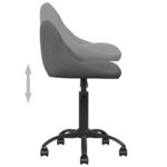 Chaise de salle à manger Gris foncé Velours – Image 5