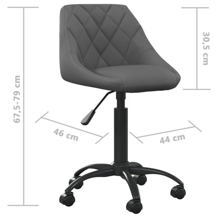 Chaise de salle à manger Gris foncé Velours – Image 6