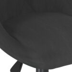 Chaise pivotante de bureau Noir Velours – Image 4