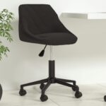 Chaise pivotante de bureau Noir Velours
