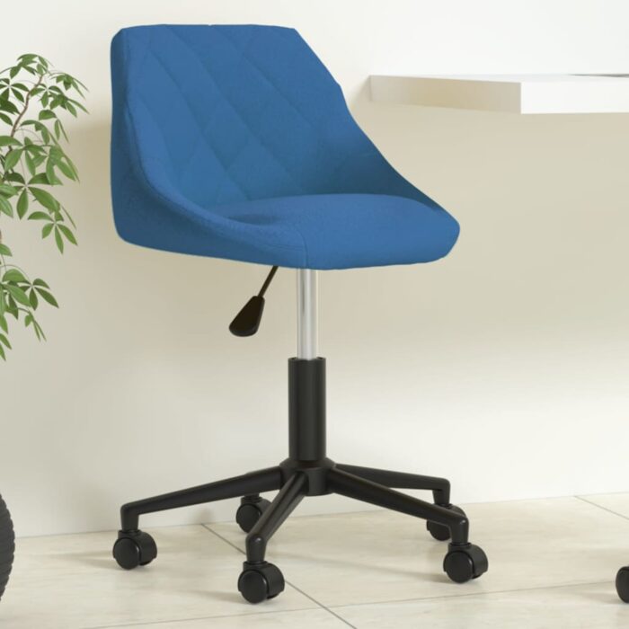 Chaise pivotante de bureau Bleu Velours – Image 1