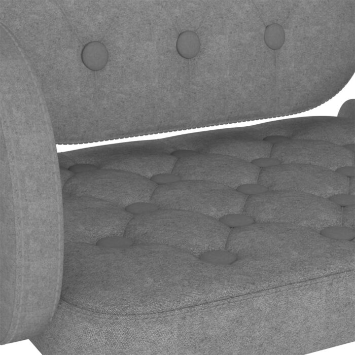 Tabourets de bar lot de 2 gris clair tissu – Image 7